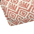 thumbnail image 2 of Jordan Manufacturing 45" x 17" Tinker Suntan Coral Ikat Rectangular Outdoor Settee Swing Bench Cushion with Ties and Welt, 2 of 7