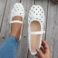 thumbnail image 4 of Purcolt Mary Jane Shoes for Women Trendy Elegant Bowknot Polka Point Square Toe Slip On Ballet Shoes Comfort Casual Soft Sole Flat Shoes with Buckle Strap, 4 of 6