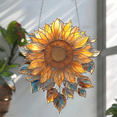 thumbnail image 2 of Sunflower Acrylic Wall Hanging Sunflower Plant Decor Door Window Hanging Decorative Bedroom Decoration Room Decors 15cm, 2 of 4