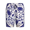 thumbnail image 6 of Daiia Blue And White Porcelain Pattern Mens Woven Stretch Pajama Short,Short Pajama Pants-Large, 6 of 7