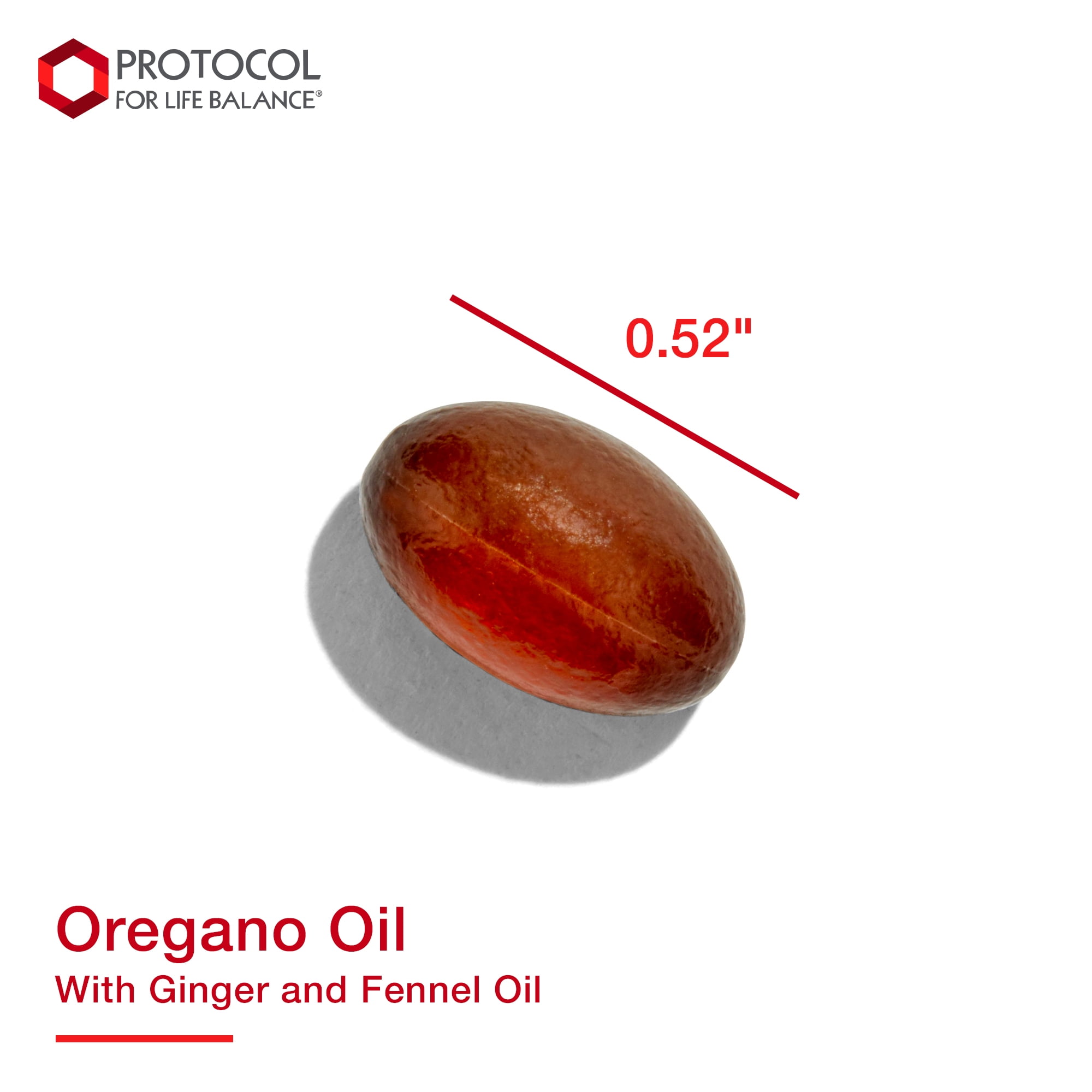Protocol For Life Balance - Oregano Oil - with Ginger and Fennel Oil, Helps Provide Intestinal Support, Immune System Function - 90 Softgels
