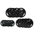 thumbnail image 1 of HAJEX Standard Tri Grip Cast Iron Weight Plates Set 1 inch - 70LB Set - (2.5LB, 5LB, & 10LB), 1 of 5