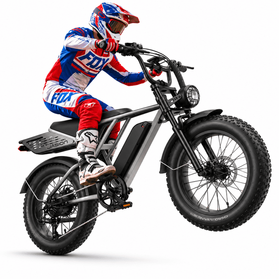 Jasion RetroVolt Pro Electric Bike for Adults, 750W Motor 52V 20AH Removable Battery Class 3 Electric Mountain Bike, 90 Miles Electric Bicycle, 20" Fat Tire Electric Bike, UL2849