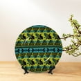thumbnail image 6 of Gaeub Teal Vintage Corn Pattern Print Ceramic Plate,Dinner Plates,Bone China Decorative Plates with Display Stand,Art Ceramic Ornaments for Wall Hanging Decoration-8in, 6 of 6