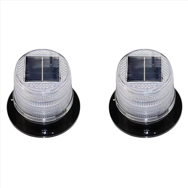 2X Luz de Advertencia Magnética Solar, Lámpara Intermitente, Baliza de Techo para Coche o Camión, Luz Estroboscópica Inalámbrica con Batería, Luces de Emergencia.