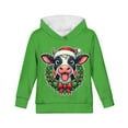 thumbnail image 6 of DISNIMO Christmas Cow Hoodies for Boys Pullover Sweatshirt Teen Boy with Graphic Hoodies for Girls Long Sleeve Hoodies Children Clothes Hoodie 11-13 Girls Streetwear Hoodie Soft Oversized, 6 of 7