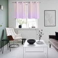 thumbnail image 5 of 2 Panels Kitchen Tier Curtains 39 Inch Length, Yellow Pink Stripe Grommets Window Treatment Curtain, Vertical Striped Gradient Geometric Thermal Curtains Drapes for Living Room/Bathroom, 5 of 9