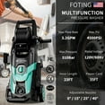 thumbnail image 6 of FOTING Electric Pressure Washer with Inlet Hose & Filter, 4500 PSI 3.2 GPM Power Washer with 4 Quick Connect Nozzles & Foam Cannon for Cars/Fences/Driveways/Patios/Home Cleaning, 6 of 8