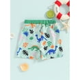 thumbnail image 5 of FEORJGP Toddler Boy Swimwear Shorts 6M 1Y 2Y 3Y 4Y Kids Summer Beach Shorts Elastic Waist Shorts Cartoon Dinosaur Print Pants Swimming Trunk Cute Casual Bottom, 5 of 7