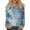 Blue, variant on WTOBBY Women's Casual Floral Print Round Neck Long Sleeve T-shirt Top Fashion Wear Comfortable Soft Fabric Breathable Material Daily Outfit Stretch Fit for Versatile Use,Blue L