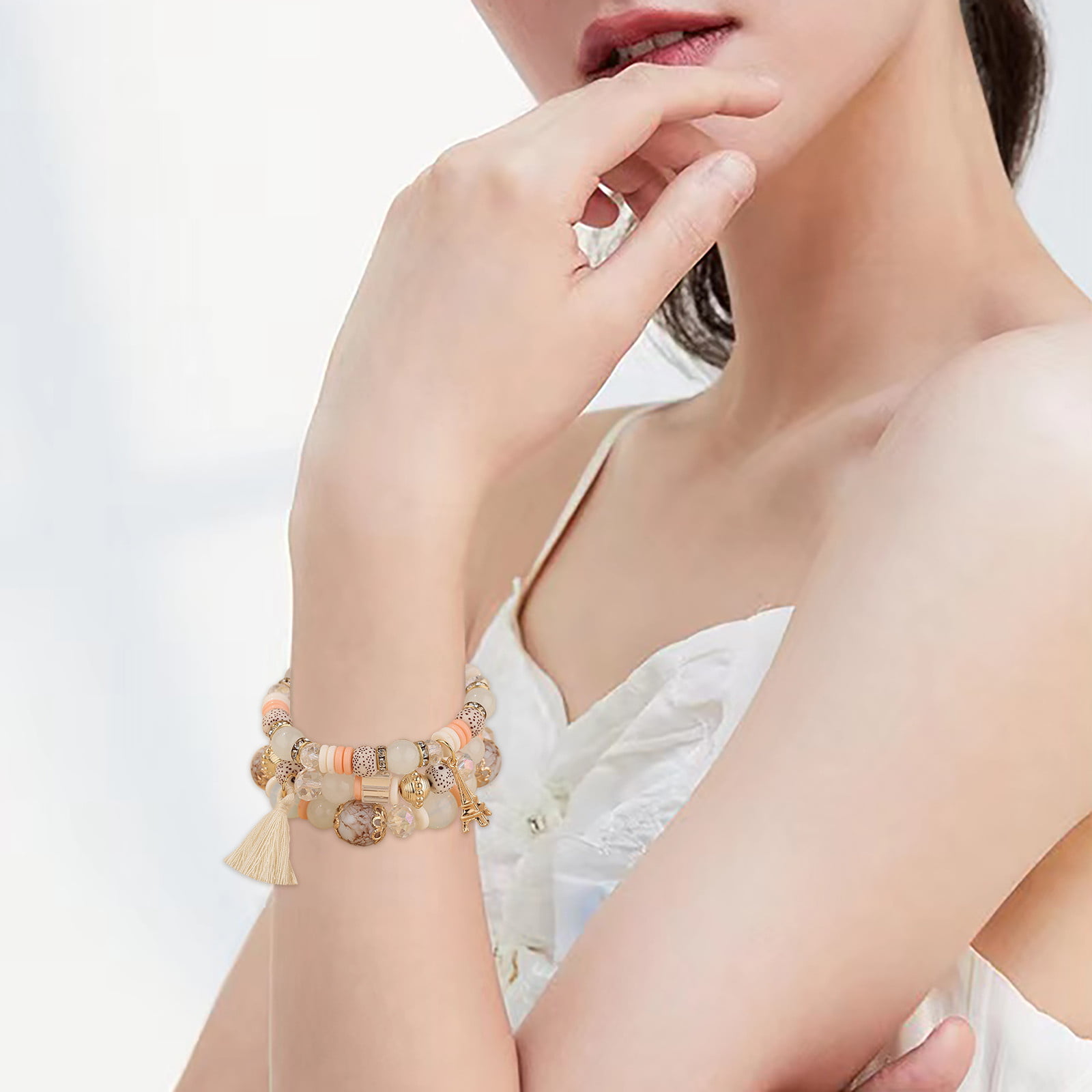 Awesome NATURAL DENDRITIC OPAL Gemstone Bracelet Birthstone Bracelet 925 —  Discovered