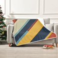 thumbnail image 7 of Yayeee Throw Blanket for Couch Soft Warm 50" x 60" Sofa Chair Bed Decoration, Retro Colorful Stripes, 7 of 7