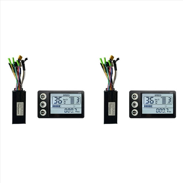 2X Bicicleta EléCtrica 24V 36V 48V 30A 3 Modelo Controller S866 Pantalla LCD para 350W 500W 750W 1000W Ebike