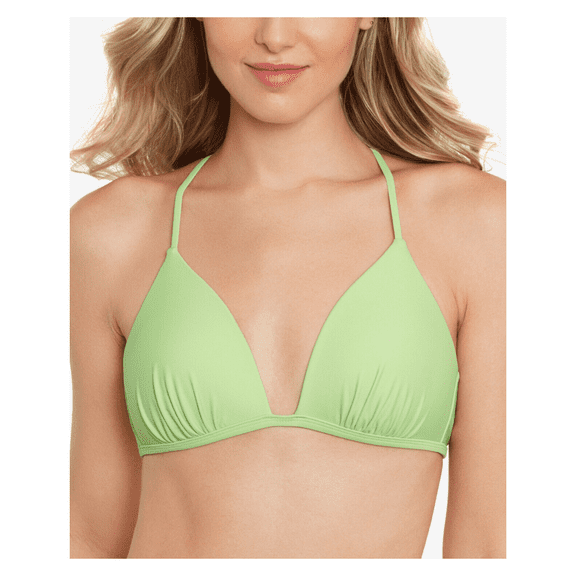 Salt   Cove Juniors' Molded Push-Up Triangle Bikini Top, Pistachio Green, S