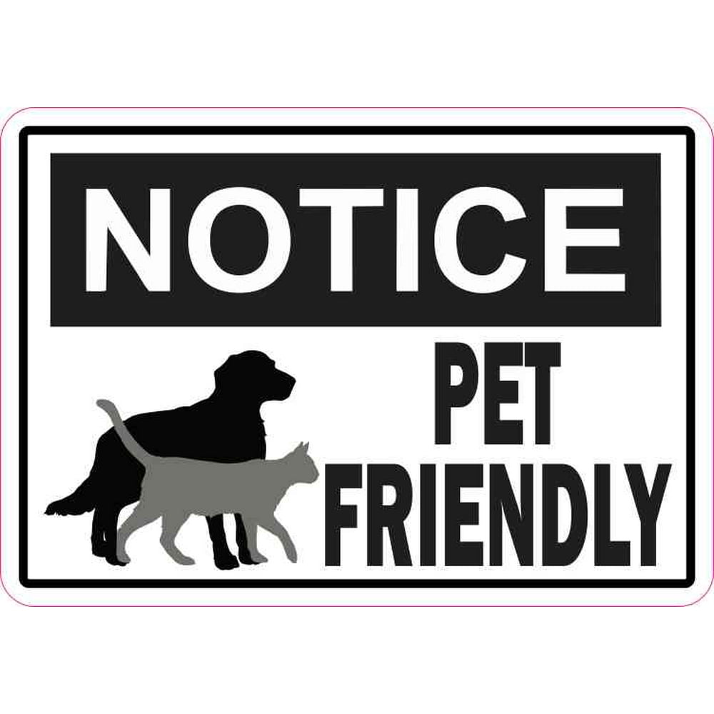 5in x 3.5in Symbol Notice Pet Friendly Sticker - Walmart.com - Walmart.com