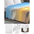 thumbnail image 6 of Summer Beach King Size Flat Sheet, Wrinkleproof & Fadeproof Cooling Flat Bed Sheet Only, Sunset Ocean Coastal Nautical Breathable Soft Bedding Top Sheets 105 x 98 Inches, 6 of 8