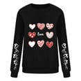thumbnail image 4 of YOIAVAIOY Womens Long Sleeve Sweatshirt Fall Winter Art Print Sweatshirts Vintage Crewneck Pullover Shirts Fashion Y2k Fleece Tops Black XL, 4 of 4