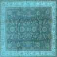 thumbnail image 1 of Ahgly Company Indoor Square Oriental Light Blue Traditional Area Rugs, 7' Square, 1 of 4