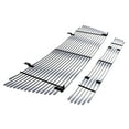 thumbnail image 2 of APS Chrome Billet Grille Grill Insert Combo Compatible with Ford F-150 2004 2005 Main Upper Lower Bumper N19-A79978F, 2 of 7