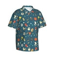 thumbnail image 2 of Daiia Sports Ball Hawaiian Shirt for Men Gentle Cotton Regular Short Sleeve Casual-Medium, 2 of 9