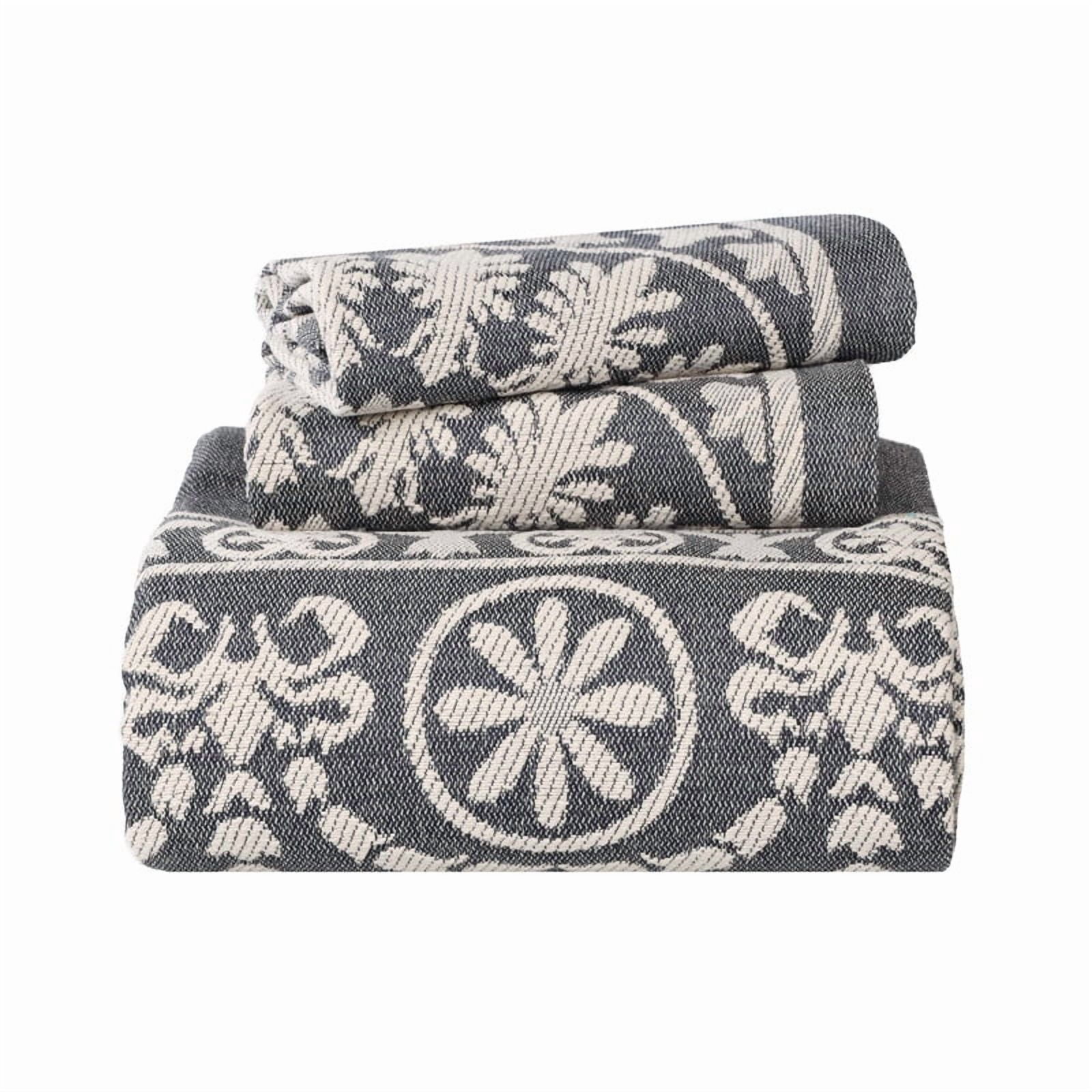 Superior 3-Pieces High-Durability Reversible Cotton Blend Bedspread Set, Full, Denim Blue