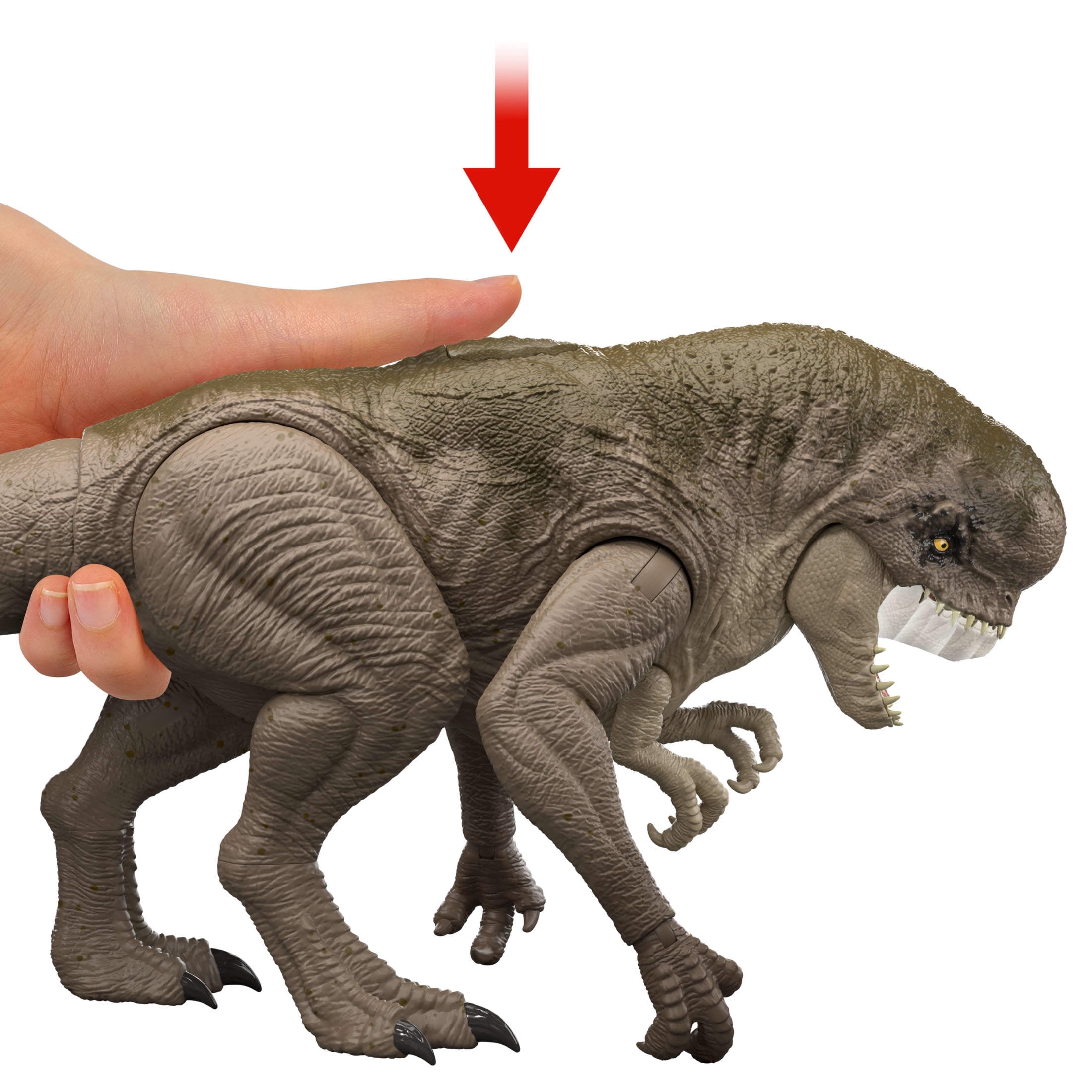Jurassic World Distortus Rex Dinosaur Action Figure, 16 Inch Villain Dino with Chomping Action