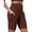 61# 1Pack:Coffee Brown, variant on Womens 8" High Waist Nylon Shorts for Workout Athletic Shorts with Pockets and Breathable Mesh,White,US Size M