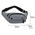 thumbnail image 2 of Running waist bag for men women ，multi-functional waterproof and wear-resistant outdoor sports bag - grey, 2 of 5