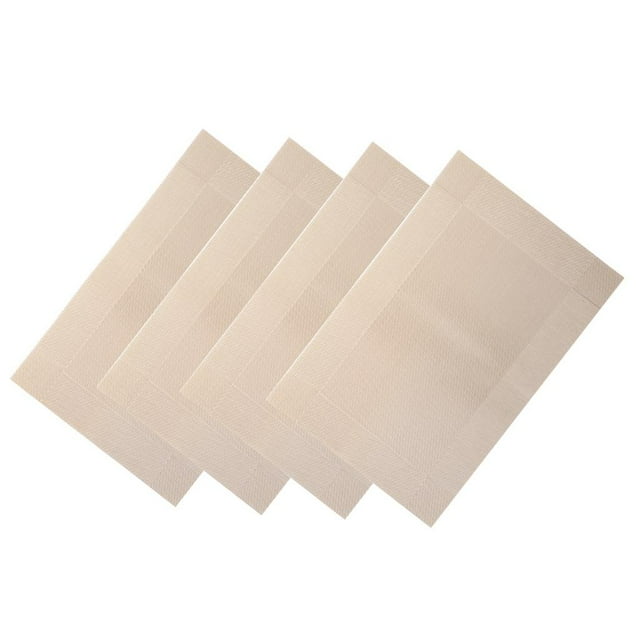 4 Unidads Manteles Rectangular de PVC Aislamiento de Calor Productos de Restaurantes Caqui
