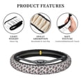 thumbnail image 5 of Lsque Turtle Ultra Soft Car Steering Wheel Cover for Women, Standard 15 inch Size for Truck Van SUV Auto, 5 of 8