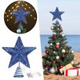 thumbnail image 2 of 10 Adornos Navideños Para La Punta Del Árbol Con 20 Mini Luces Led Decoración Navideña Para Las Fiestas Ornamento Navideño Brillante En Forma De Estrella Decoración Para La Punta Del Árbol Funciona, 2 of 6