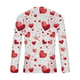 thumbnail image 5 of Fartey Men Big and Tall Valentine's Day Long Sleeve T Shirts 2025 Fashion Love Heart Printed Tops Lightweight Soft Crewneck Workout Tees Shirts for Gifts White S-4XL, 5 of 5