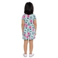thumbnail image 5 of Bluey Toddler Girl Flower Print Dress with Short Sleeves, Sizes 12M-5T, 5 of 6