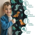 thumbnail image 3 of Blackout Kids Curtains,Black Dinosaurs Leaves Pattern Childrens Insulated Curtains Set Of 2,Bedroom Essentials,Toddler Room Decor 42"x63", 3 of 5