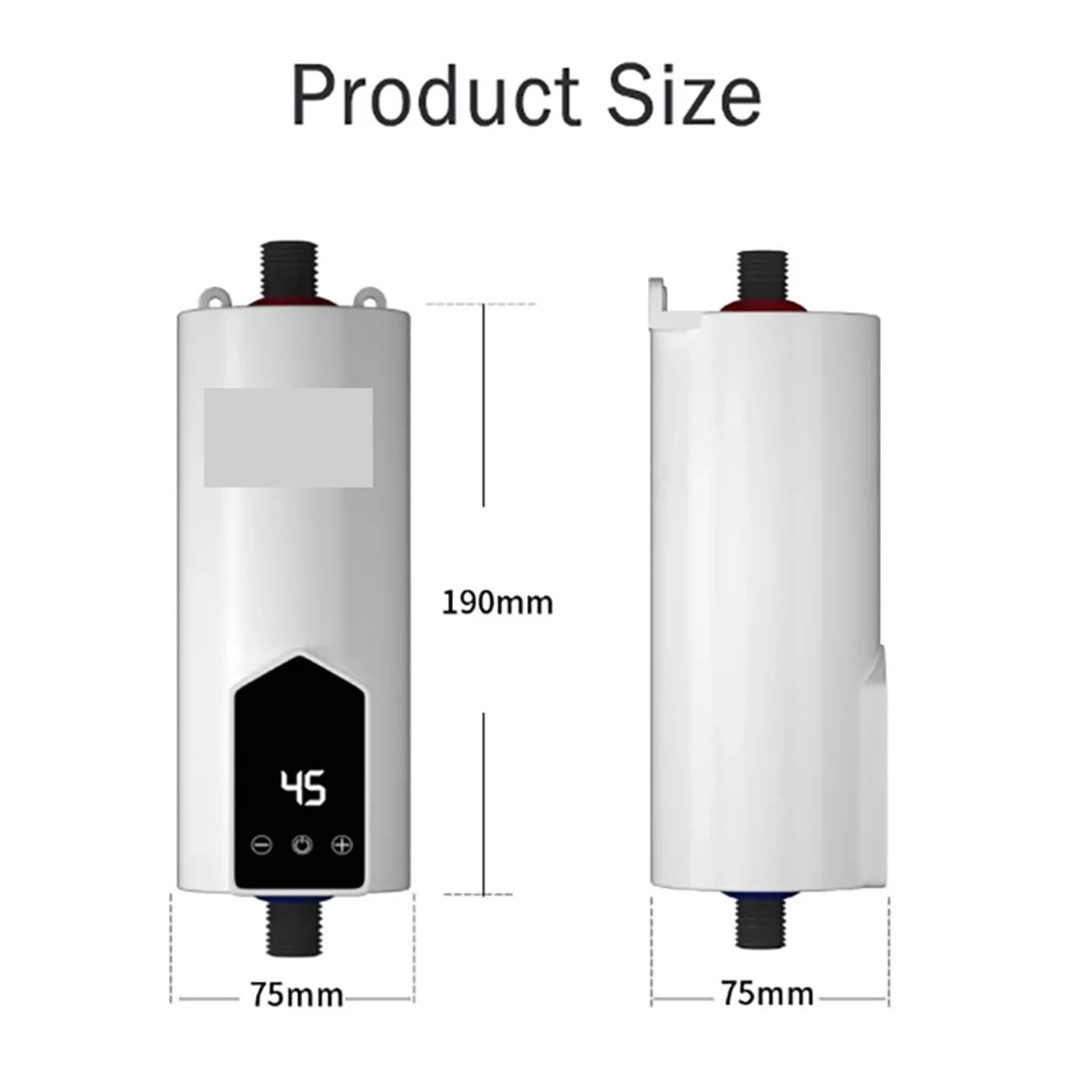 5500W Instant Tankless Electric Water Heater, Mini Electric Tankless Instant Hot Water Heater Bathroom Kitchen Washing Heater ,Safety Protections