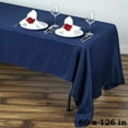 thumbnail image 2 of BalsaCircle 60" x 126" Polyester Rectangular Tablecloth Navy Blue, 2 of 6