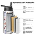 thumbnail image 2 of 18oz Stainless Steel Flask for Gym Dog Design Wide Mouth Handle Lid Insulated Leak Proof Keeps Hot 12H Cold 24H, 2 of 6