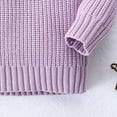 thumbnail image 7 of Zshosam Kids Sweater Girls Girls Sweaters Kids Crewneck Long Sleeve Pullover Sweater Tops Size 3T 4T,(Purple 3-4 Years), 7 of 7