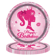 thumbnail image 2 of Suministros para fiestas de Barbie rosa, manteles desechables, bandejas de papel, pañuelos de papel, decoración para fiestas, suministros de decoración, 2 of 3