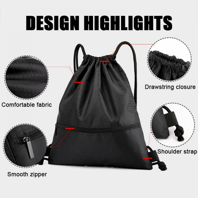 Basketball Gym Drawstring Bags Sport Waterproof Draw String Back Cinch Sack  Backpack Gifts for Boys Girls 
