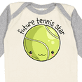 thumbnail image 4 of Inktastic Future Tennis Star- Cute Tennis Ball Boys or Girls Long Sleeve Baby Bodysuit, 4 of 5
