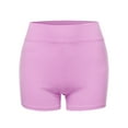 thumbnail image 2 of A2Y Women's Basic Solid Premium Cotton High Rise Bike Shorts Mauve L, 2 of 5