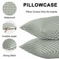 thumbnail image 5 of Throw Pillow Covers 16x16 Inch Set of 2, Sage Green Buffalo Plaid Waterproof Outdoor Pillow Covers, Farmhouse Green White Checkered Decorative Cushion Pillowcases for Couch, Sofa, Bed, Garden, Patio, 5 of 9