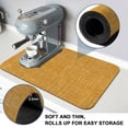 thumbnail image 4 of Orange Dish Drying Mats for Kitchen Counter, Abstract Modern Farmhouse Solid Color Absorbent Coffee Bar Mat with Non-slip Rubber Backed Quick Drying Dish Rack Pad 16"x24", 4 of 9