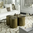 thumbnail image 2 of Safavieh Tilly 4-Piece Solid Rustic Coffee Table, Antique Brass, 2 of 11