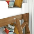 thumbnail image 4 of Max & Lily Lit Superposé, Lits Superposés en Bois Style Mi-Siècle Moderne Simple sur Simple pour Enfants, Pacane/blanc, 4 of 4