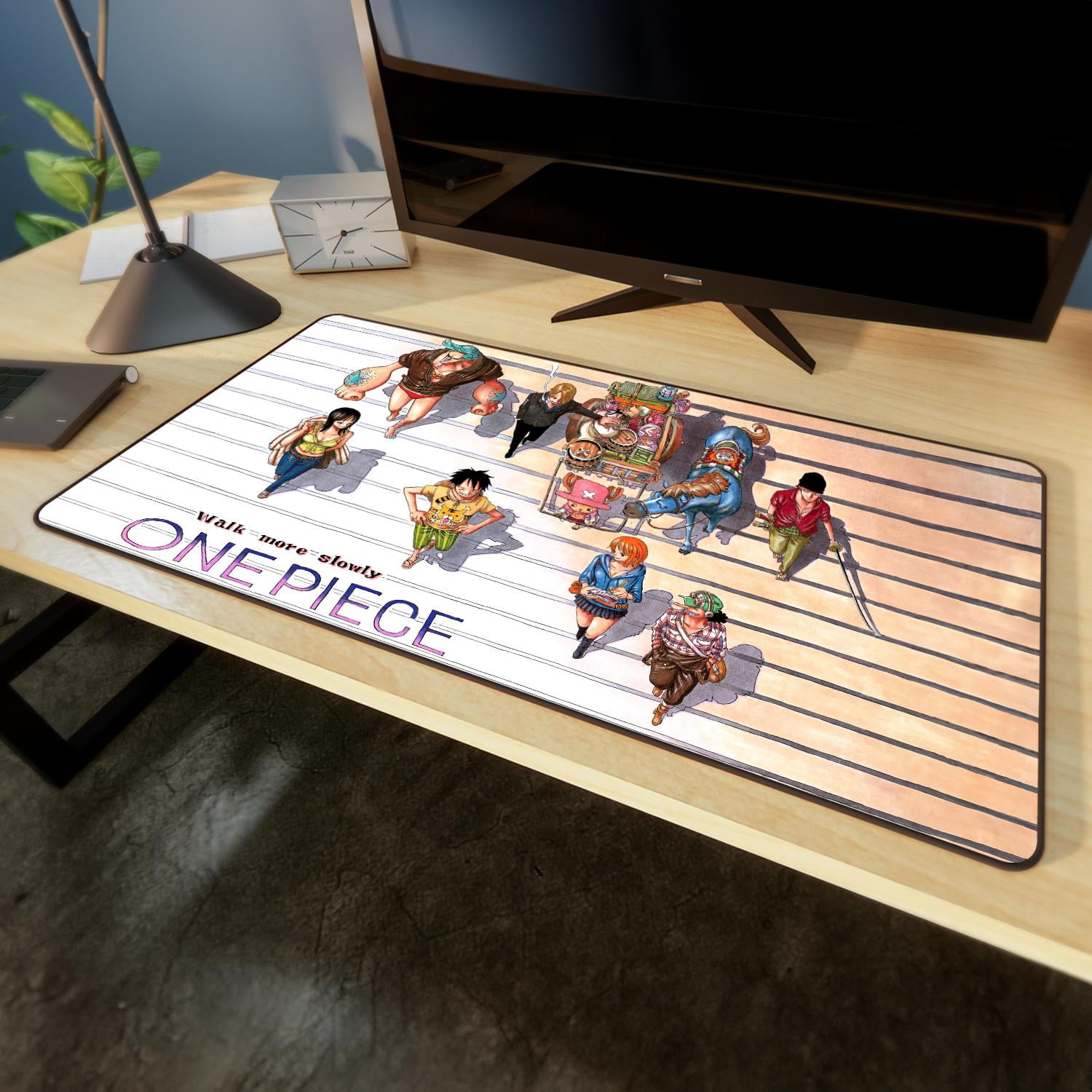 One Piece Mousepad, Large Desk Mat with Anti-Slip Base, Gaming & Office Accessory