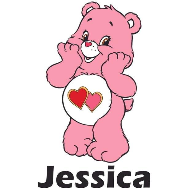 Love A Lot Bear Care Bear Cartoons Customized Wall Decal Custom Vinyl Wall Art Personalized Name