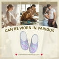 thumbnail image 7 of Rateoe Rainbow Scales Print Women's Men's Cotton Knit Slippers Lightweight Memory Foam Indoor House Shoes with Anti-Skid Sole-39/40, 7 of 7