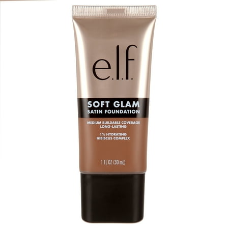e.l.f. Soft Glam Satin Foundation, 55 Deep Warm, 1 fl oz